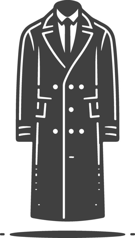 Minimalist Overcoat Retro Black Artwork vector