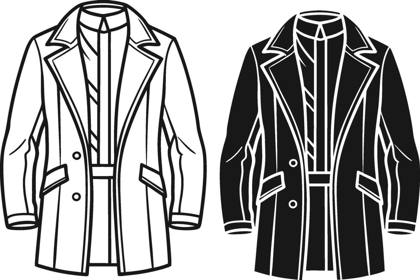 Timeless Retro Man Overcoat vector