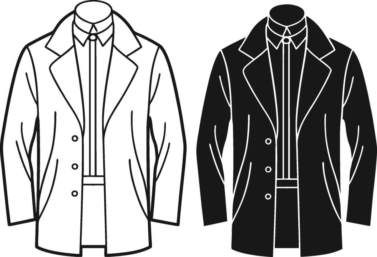 Elegant Heritage Man Overcoat Illustration vector