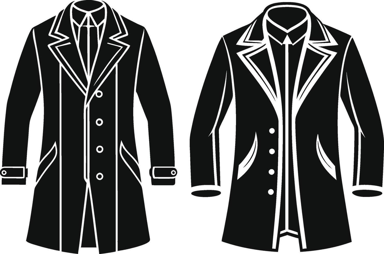Vintage-Inspired Man Overcoat Artwork vector