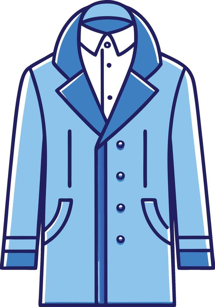 Detailed Heritage Overcoat Line vector