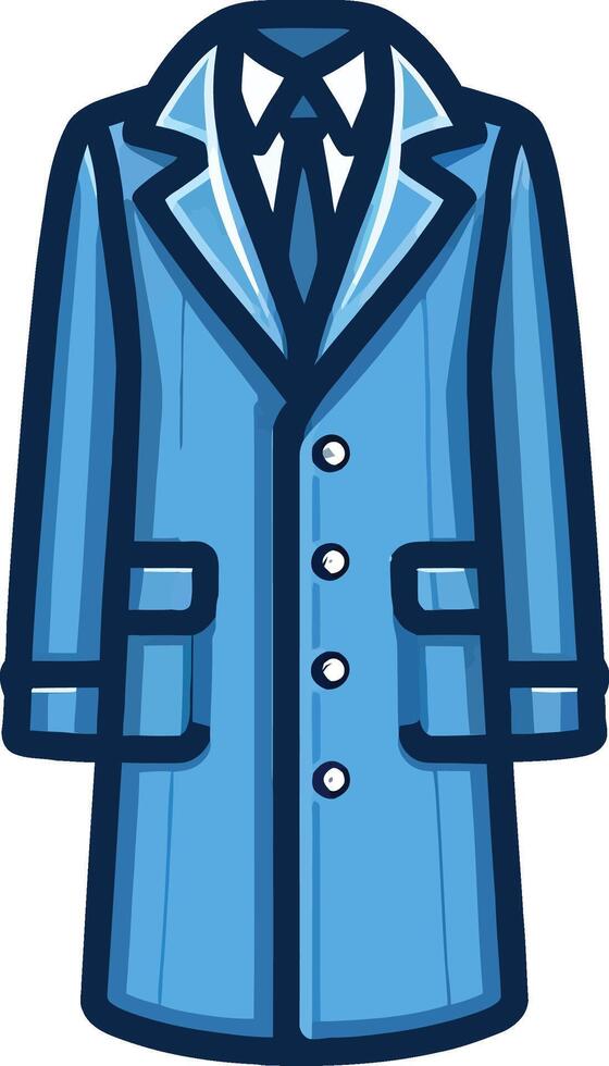 Elegant Black Overcoat Illustration vector