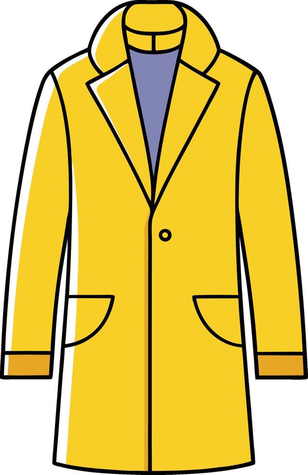 Minimal Overcoat Retro vector