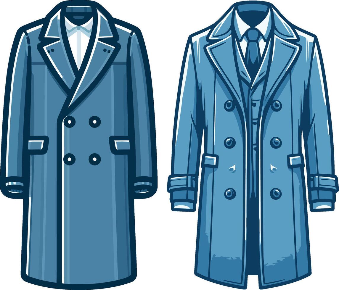 Man Overcoat Black Minimalist Design vector