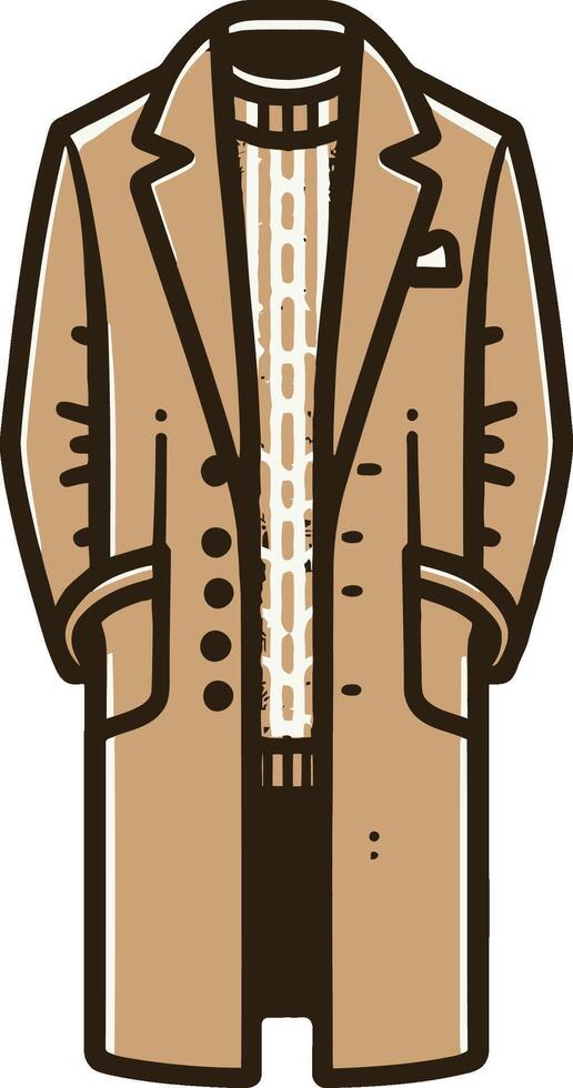 Rustic Overcoat Vintage Artwork vector
