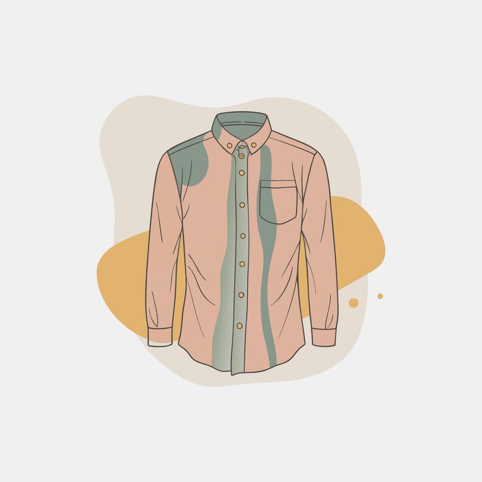 Detailed Retro Overcoat Sketch Artwork vector