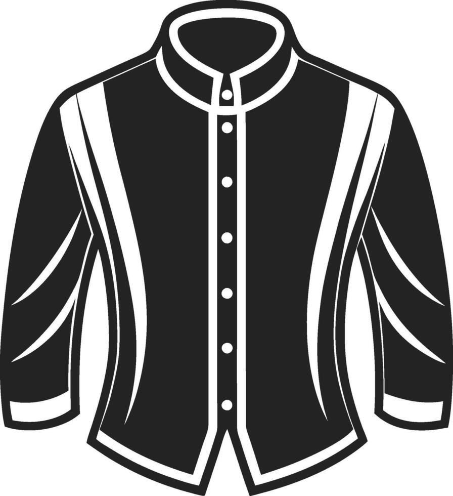 Rustic Mandarin Shirt Outline Drawing vector