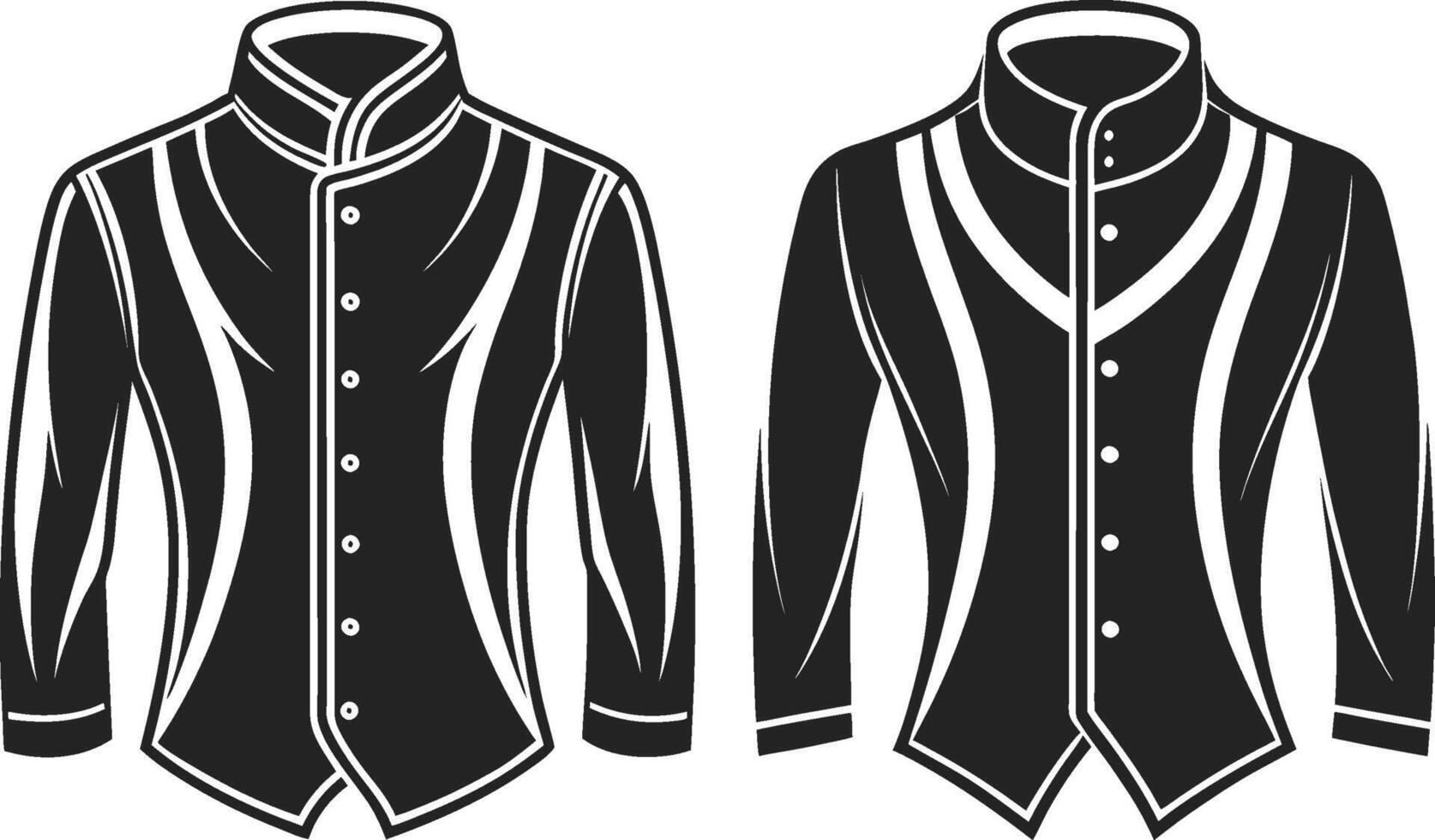 Artistic Heritage Overcoat Black Line Art vector