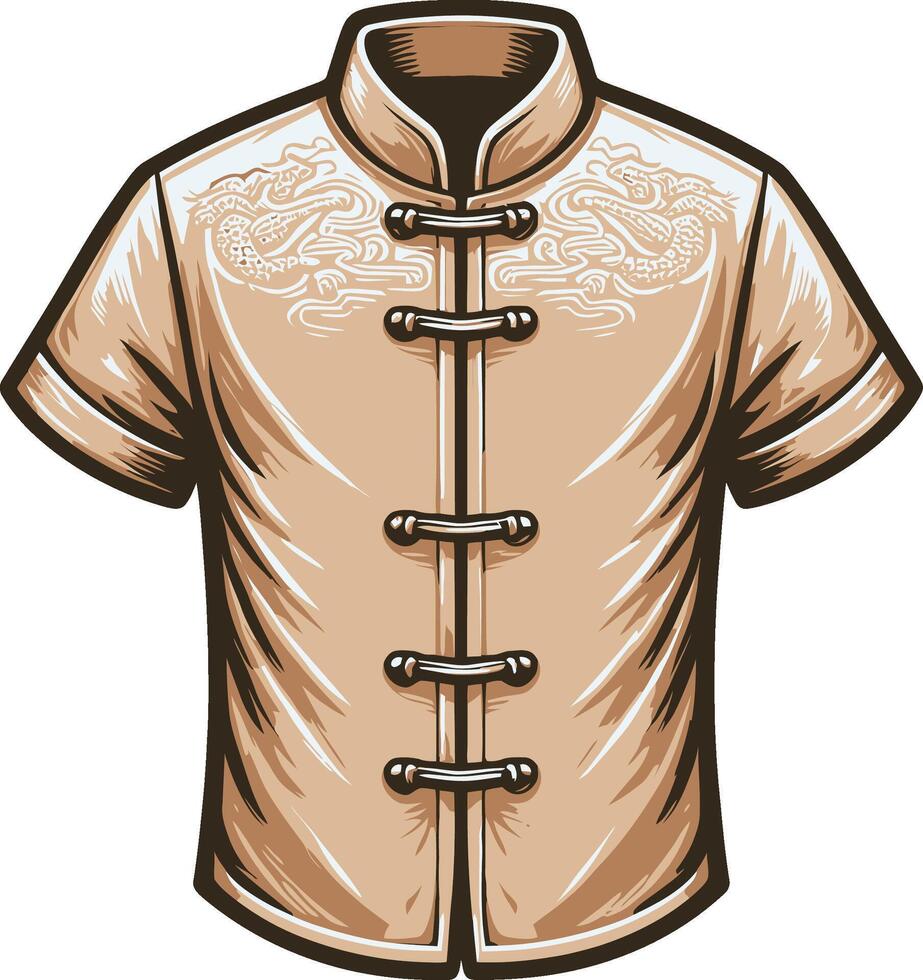 Minimal Black Overcoat Retro Outline vector