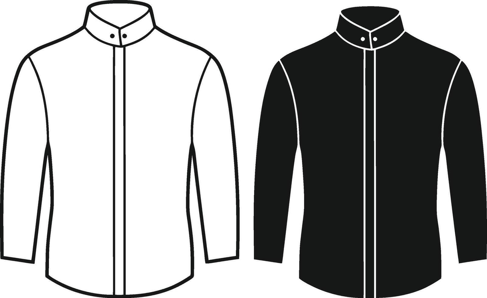 Minimal Man Overcoat Black Line Illustration vector