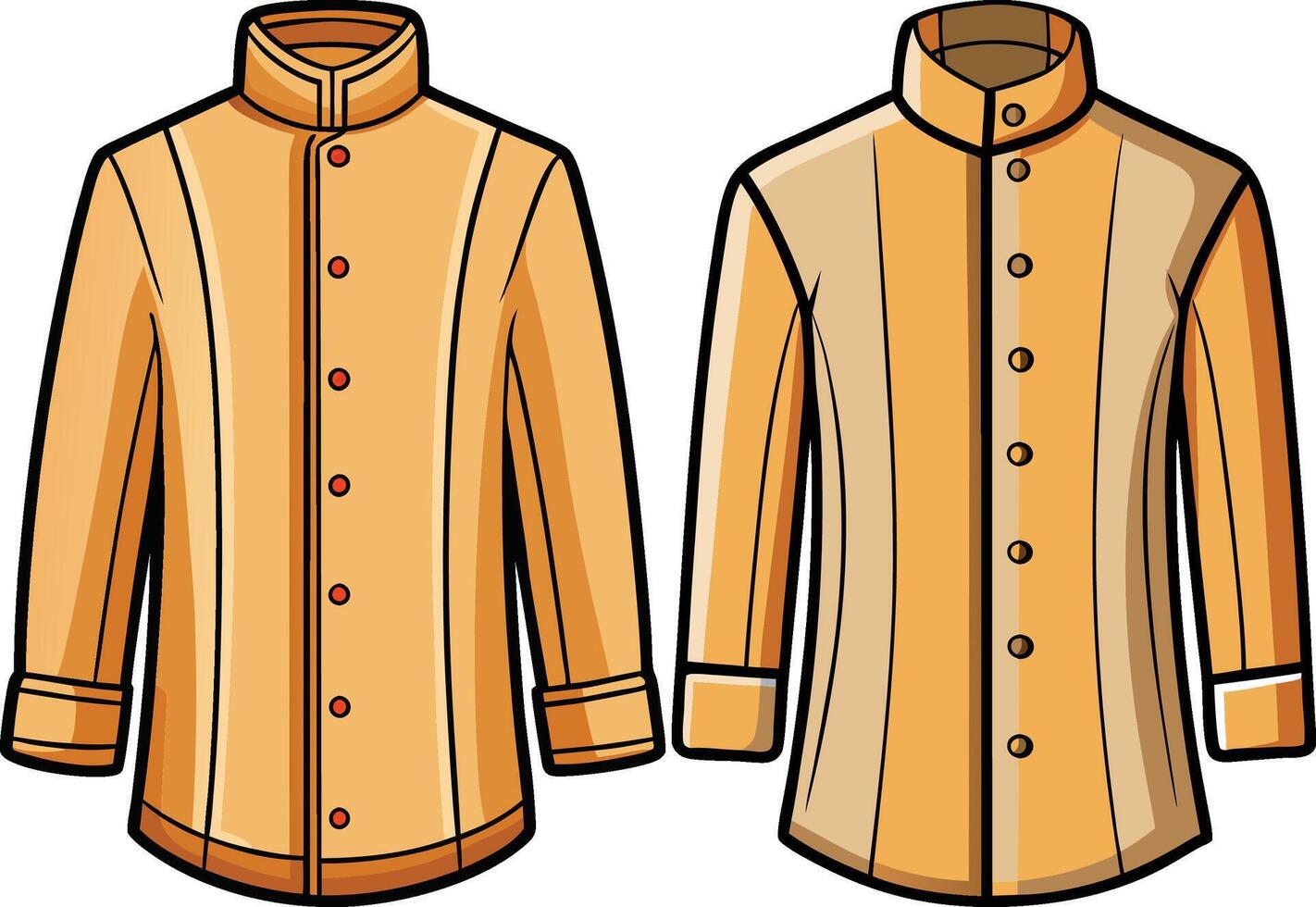 Minimalist Overcoat Black Line vector