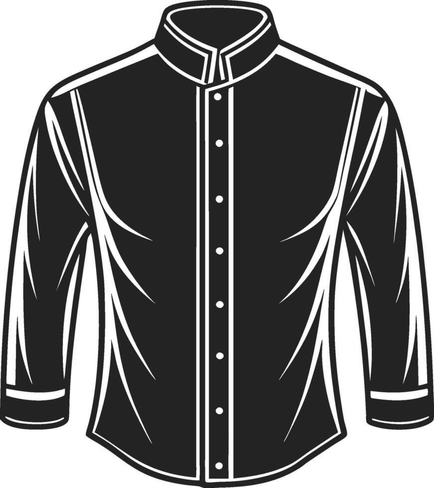 Stylized Overcoat Retro Black Design vector