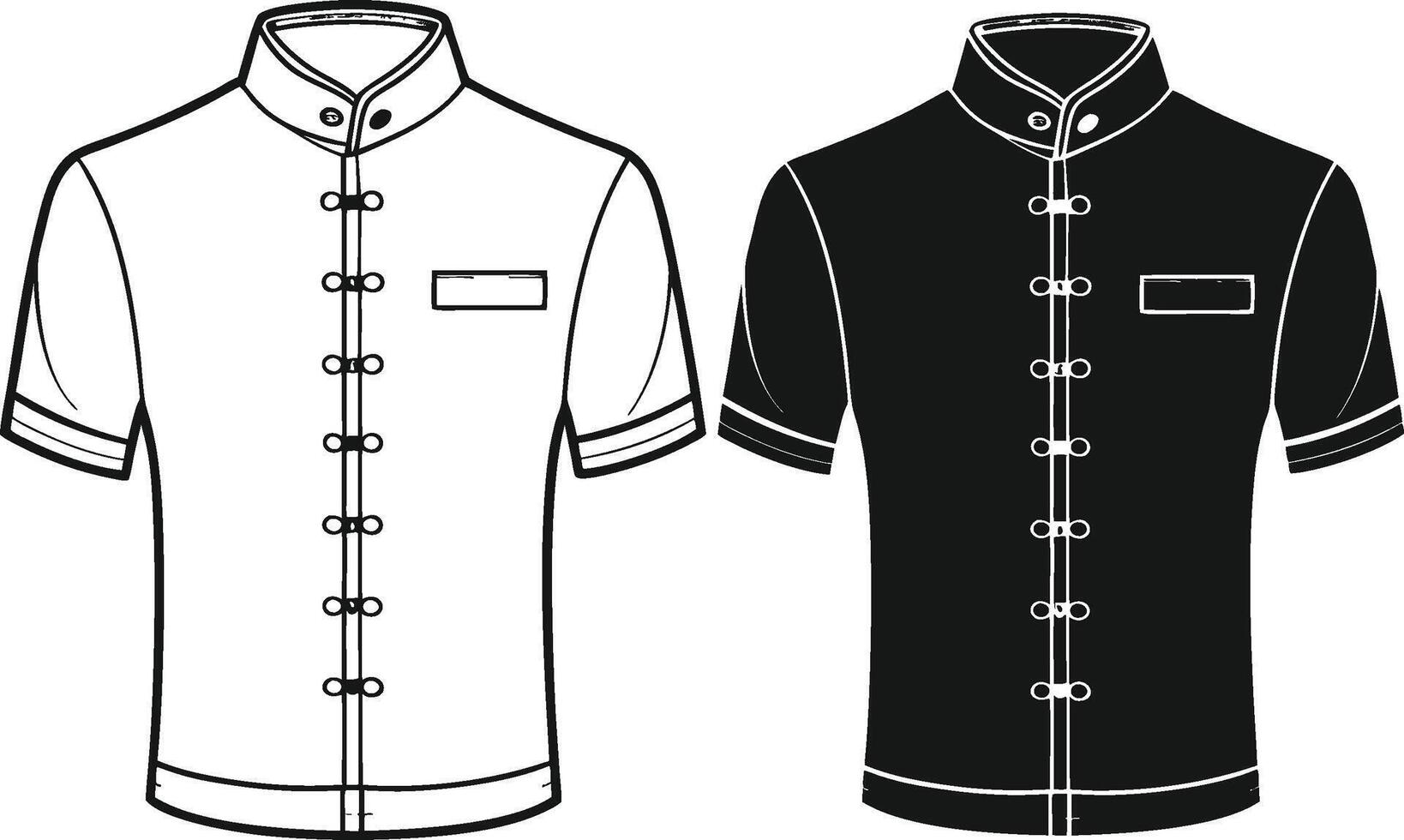 Rustic Overcoat Retro Line Illustration vector