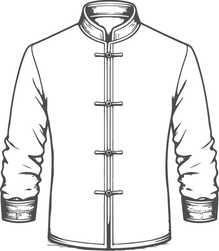 Sophisticated Heritage Overcoat Sketch Design vector