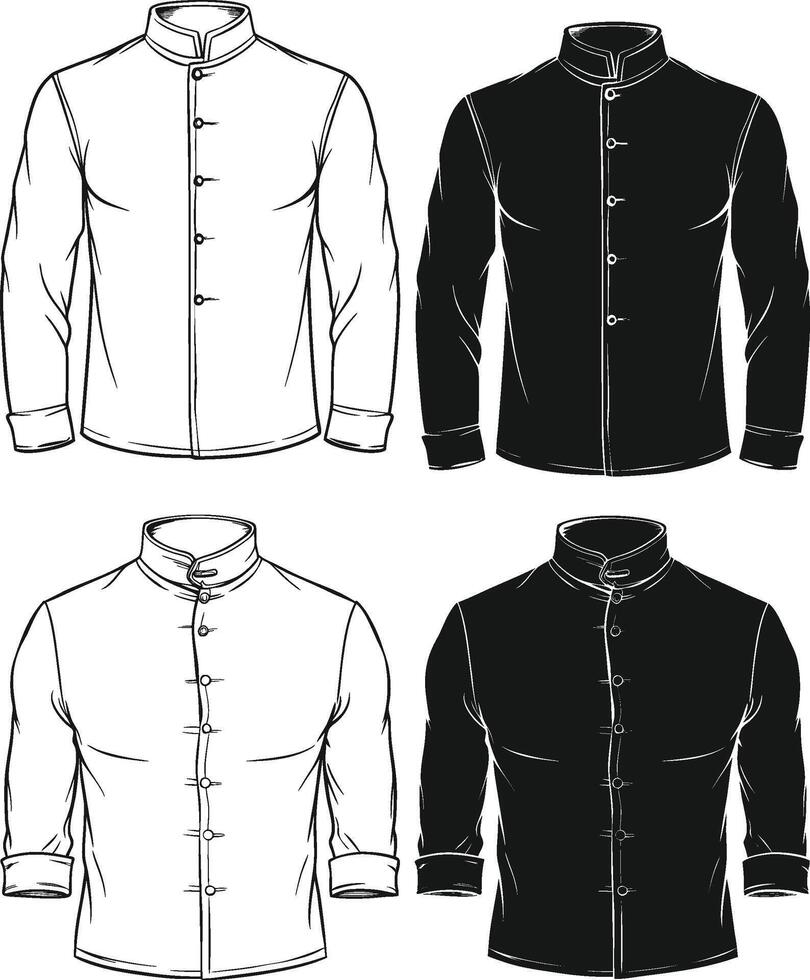 Minimalist Overcoat Retro Black Artwork vector