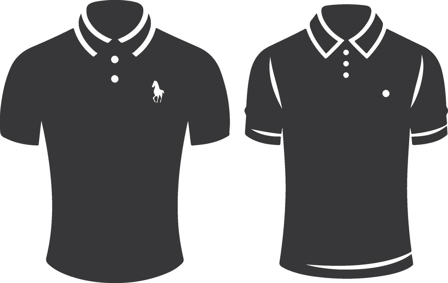 Classic Polo Shirt Artistic Retro Monochrome Design vector