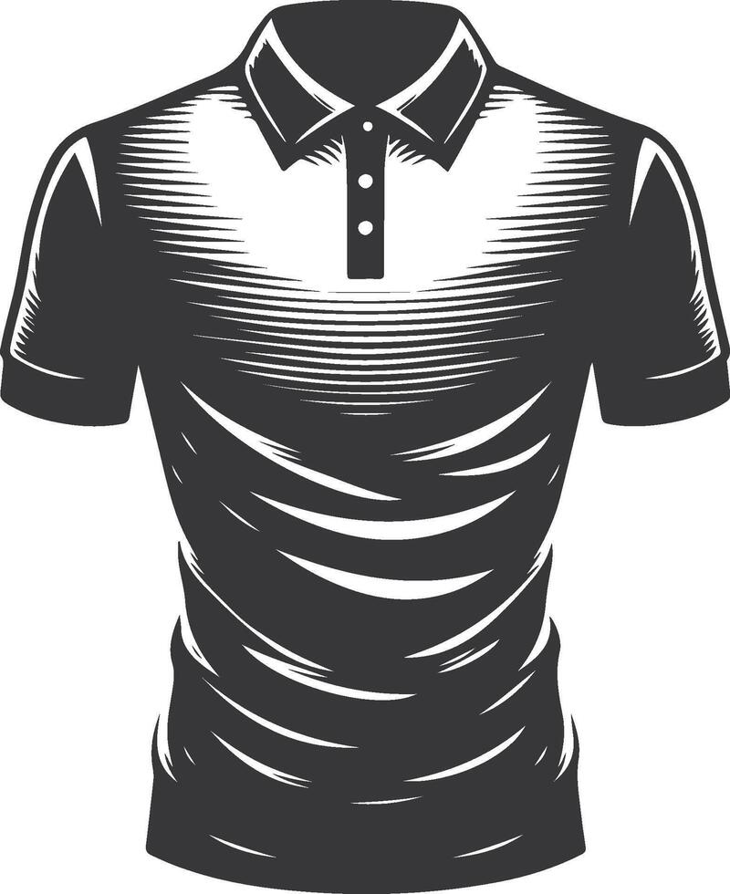 Artful Polo Shirt Minimal Black Design vector