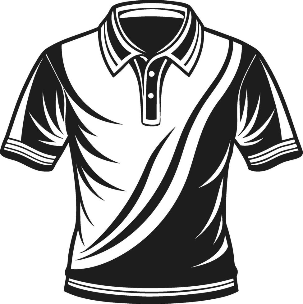 Rustic Polo Shirt Artistic Line Design vector