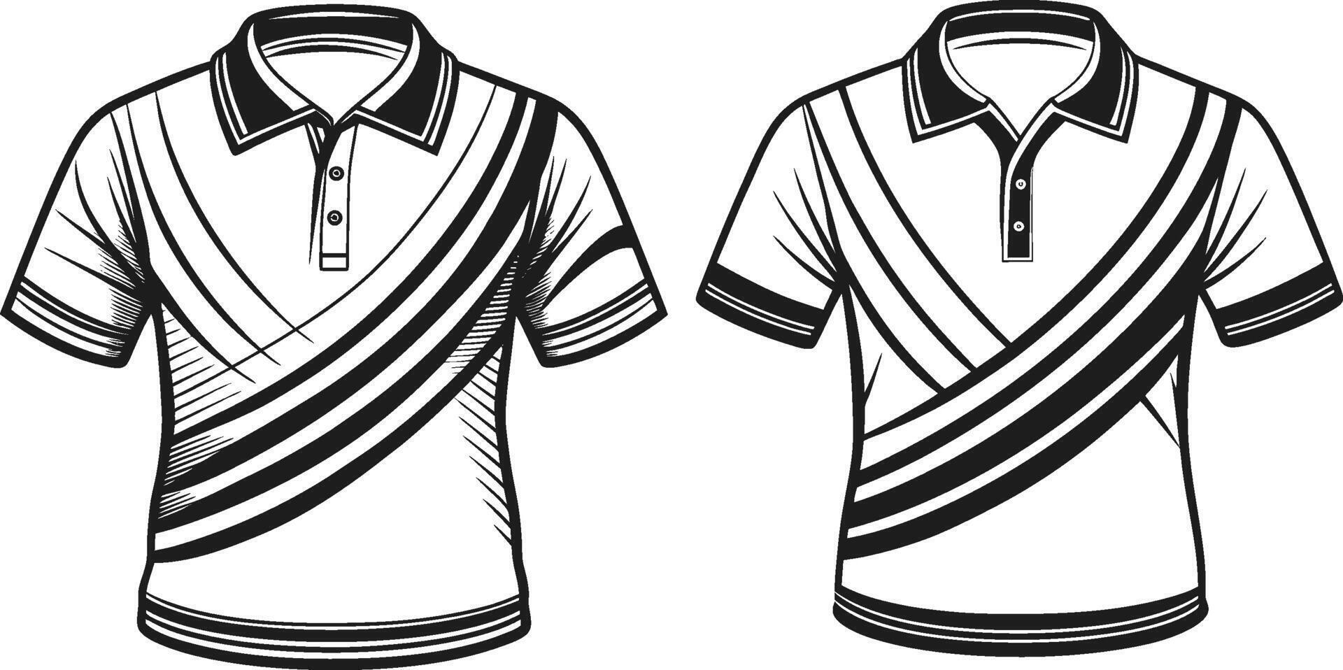Classic Polo Shirt Retro Monochrome Artwork vector