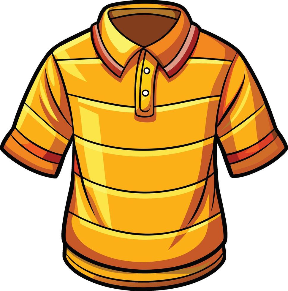 Elegant Polo Shirt Minimal Line Drawing vector