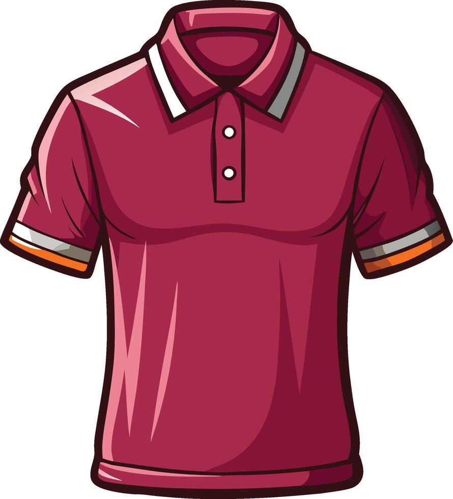 Elegant Polo Shirt Detailed Linework Design vector