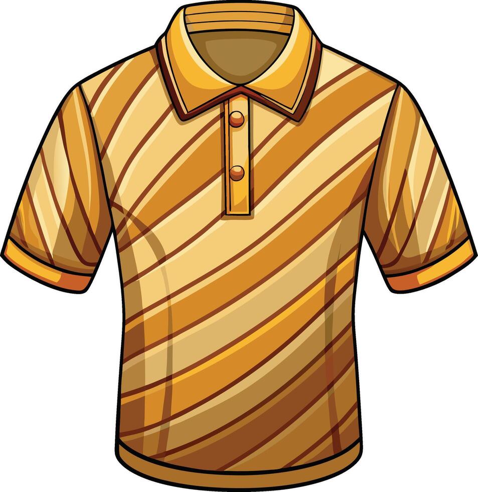Stylized Polo Shirt Black Outline Design vector