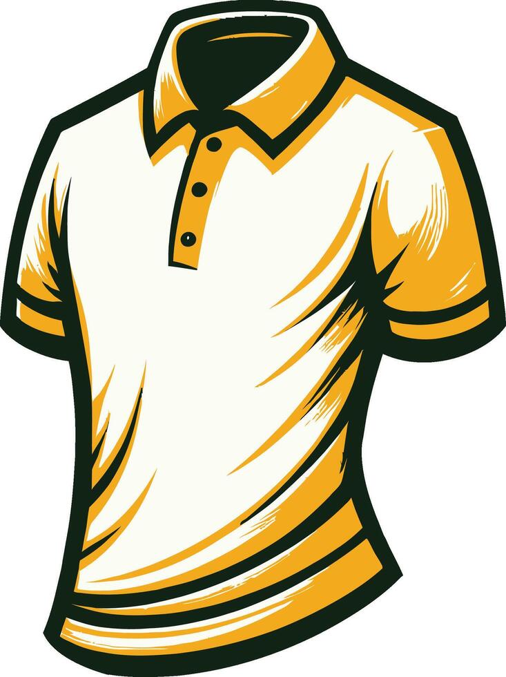 Detailed Polo Shirt Artistic vector
