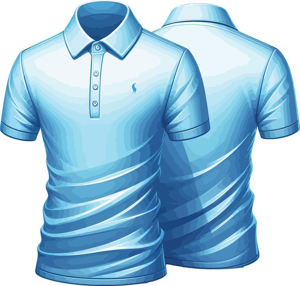 Timeless Polo Shirt Artistic Sketch vector