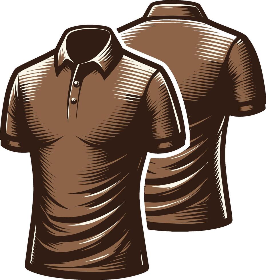 Elegant Polo Shirt Retro vector