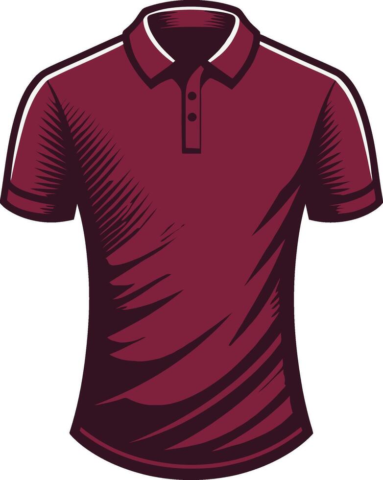 Timeless Polo Shirt Retro Outline vector