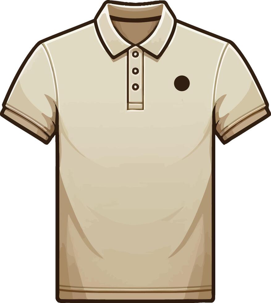 Minimalist Polo Shirt Vintage Design vector