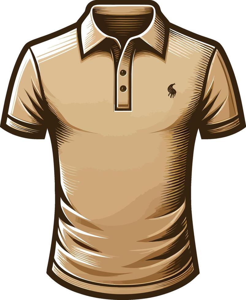 Retro Polo Shirt Artistic vector