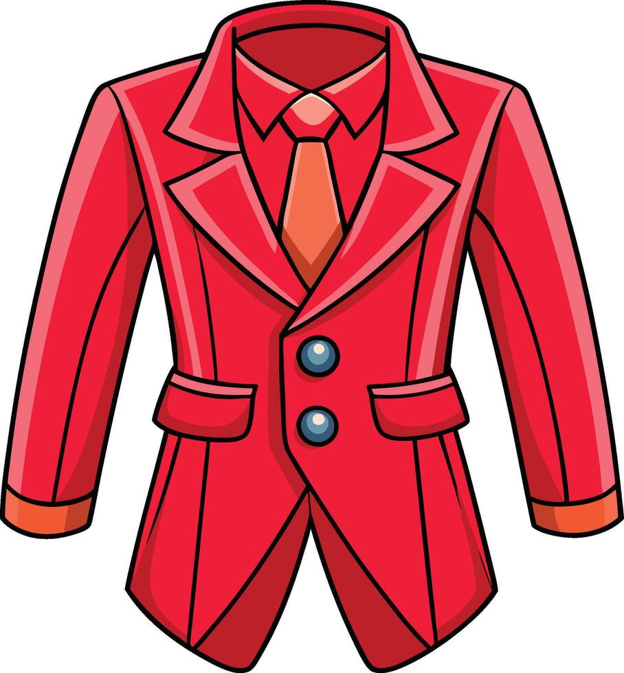 Timeless Tailored Suit Black Outline Sketch vector