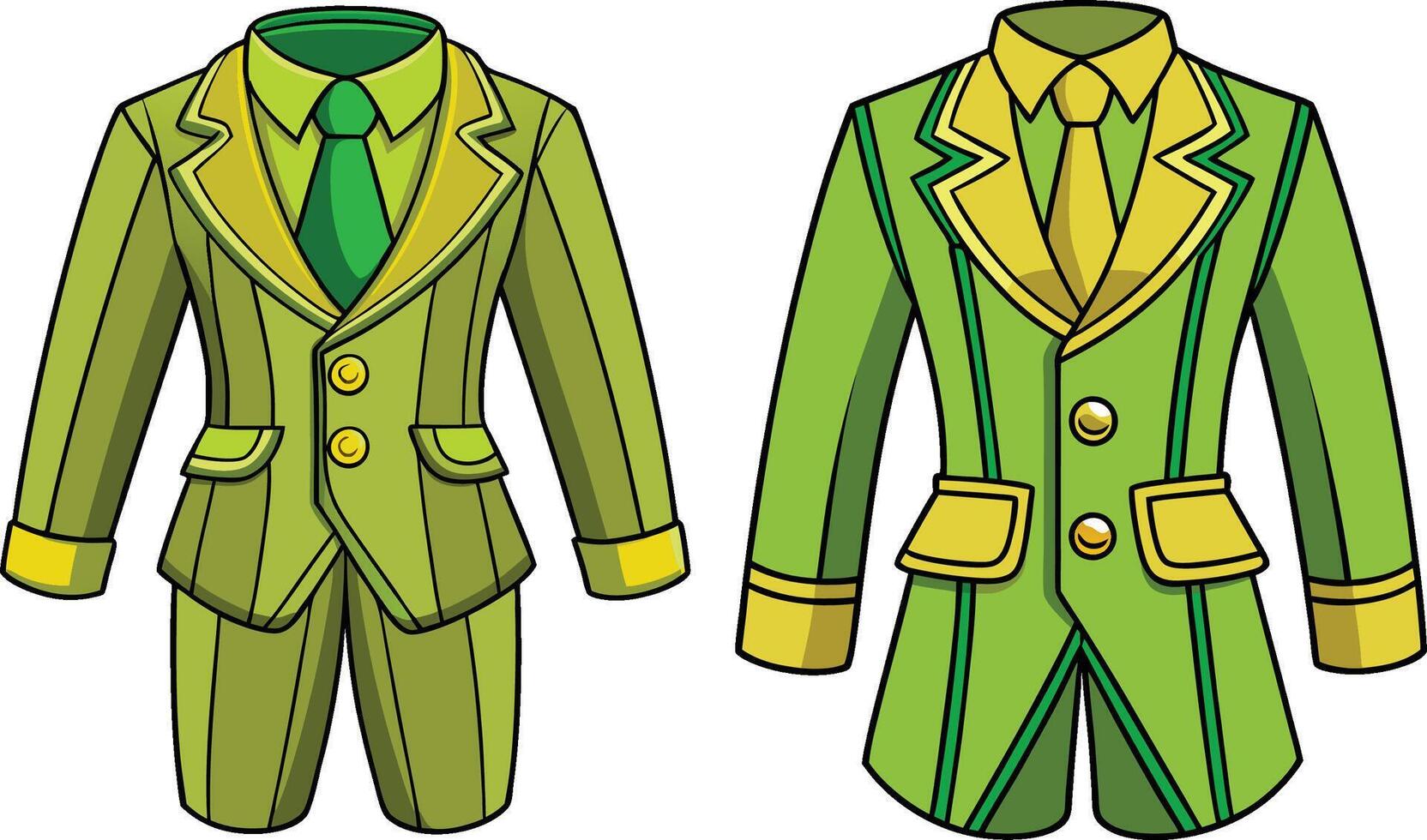 Timeless Tailored Suit Classic Line Design vector