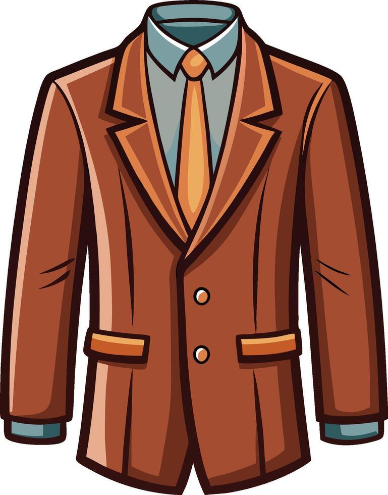 Retro Tailored Suit Monochrome Sketch vector