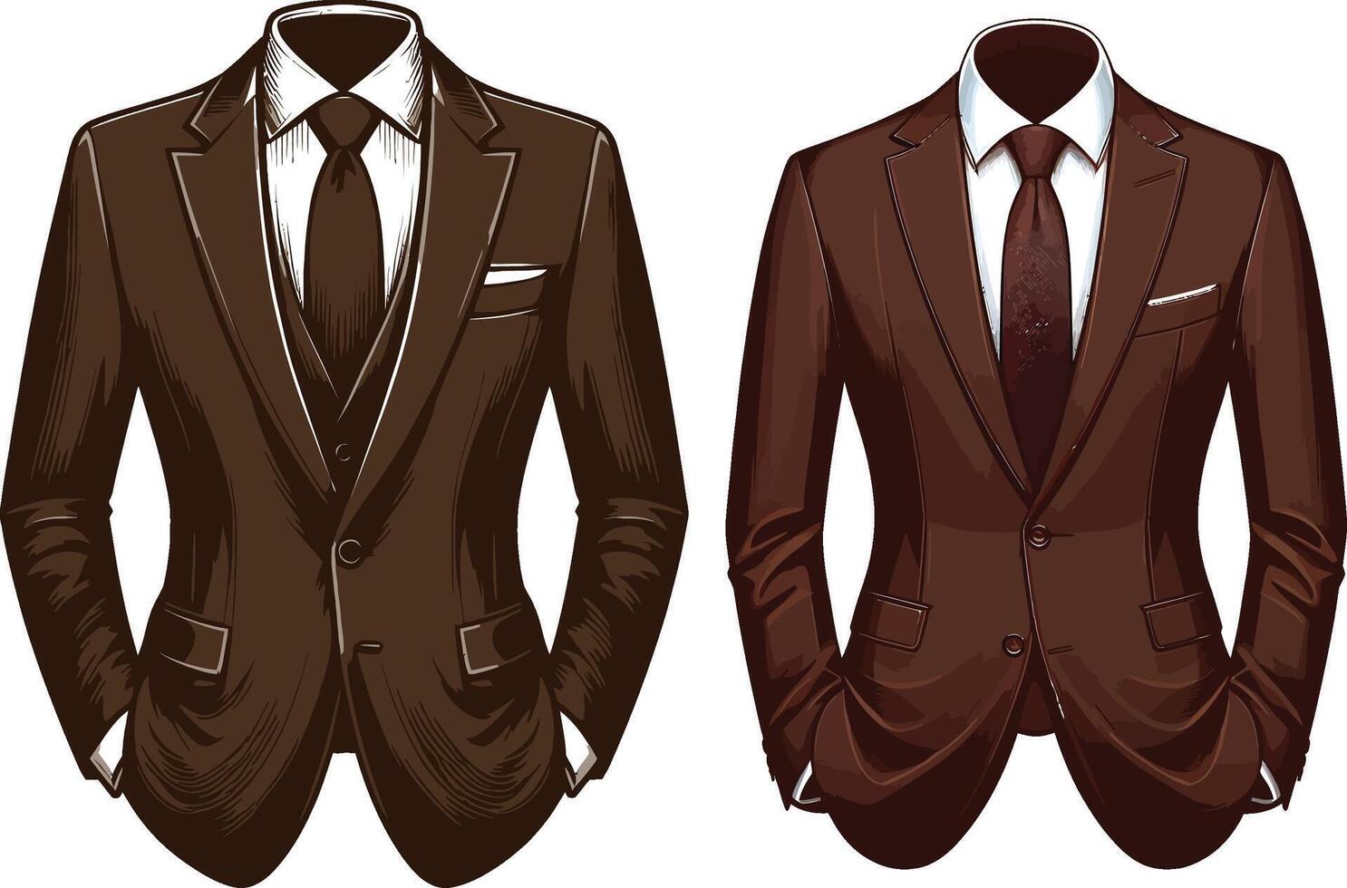 Vintage Tailored Suit Minimalist vector