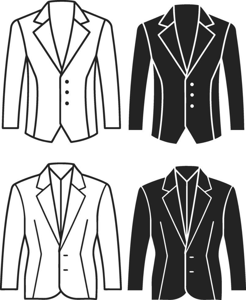 Refined Tailored Suit Artistic Black Design vector