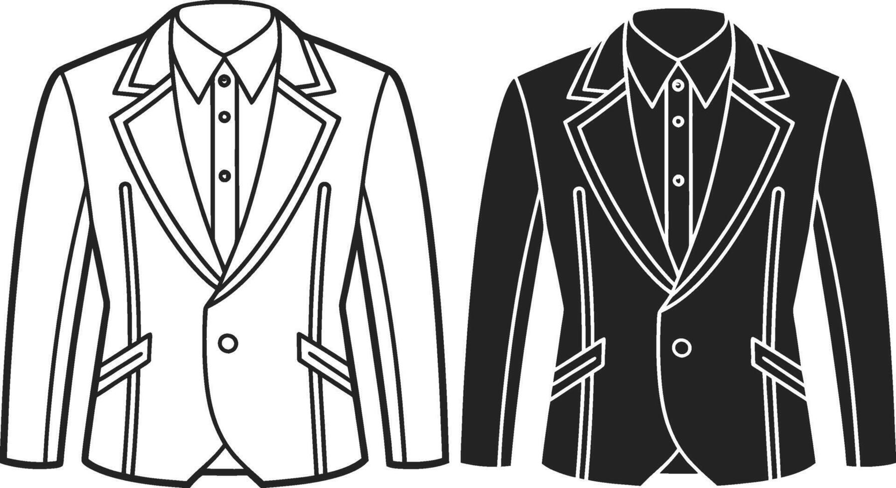 Detailed Tailored Suit Retro Heritage Art vector
