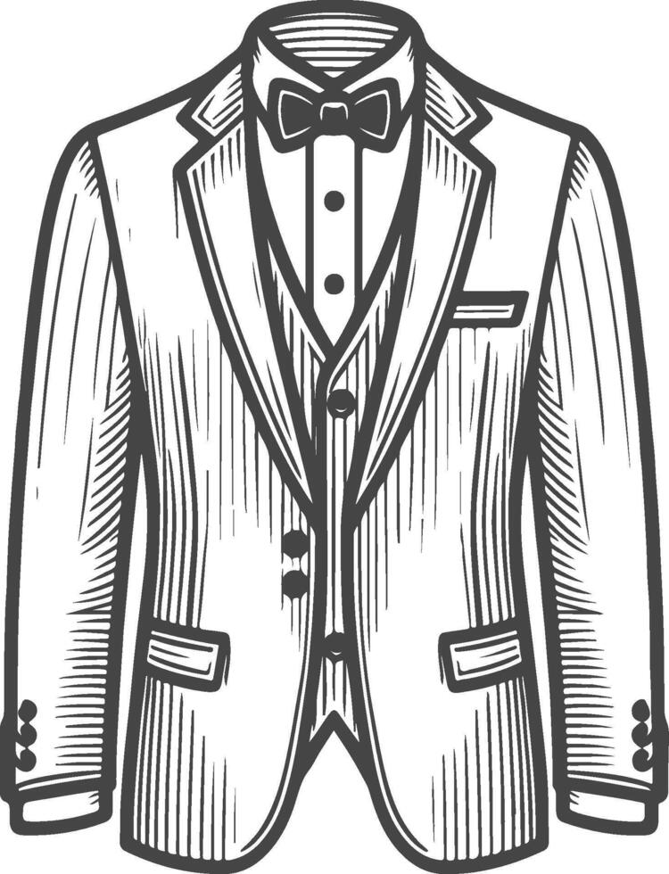 Timeless Tuxedo Shirt Minimal Black Design vector