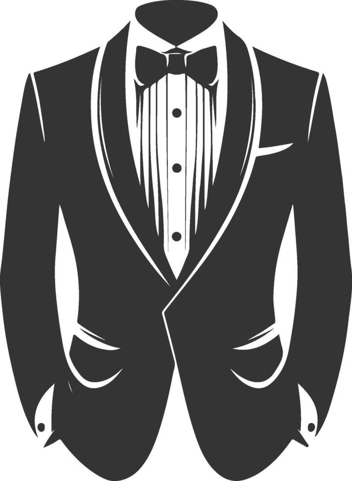 Timeless Tuxedo Shirt Retro Artistic Silhouette vector