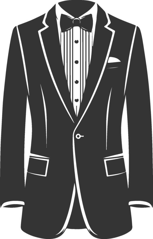 Detailed Tuxedo Shirt Artistic Vintage Line Art vector