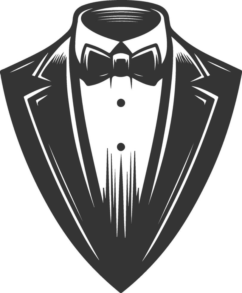 Timeless Tuxedo Shirt Artistic Black Design vector