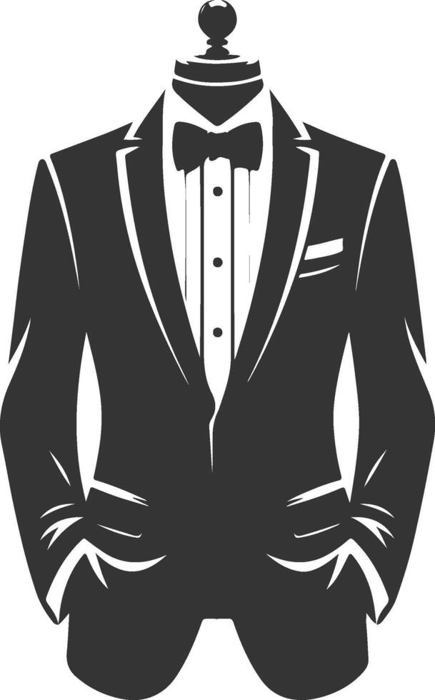 Minimal Tuxedo Shirt Heritage Linework Art vector