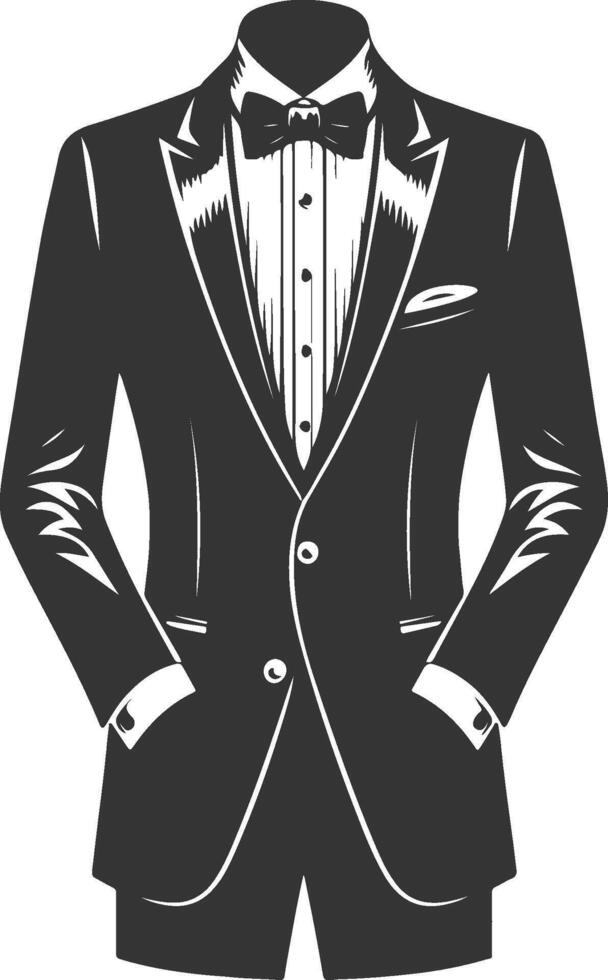 Timeless Tuxedo Shirt Artistic Monochrome Design vector