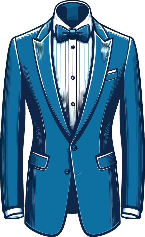 Sophisticated Tuxedo Shirt Black Monochrome Art vector