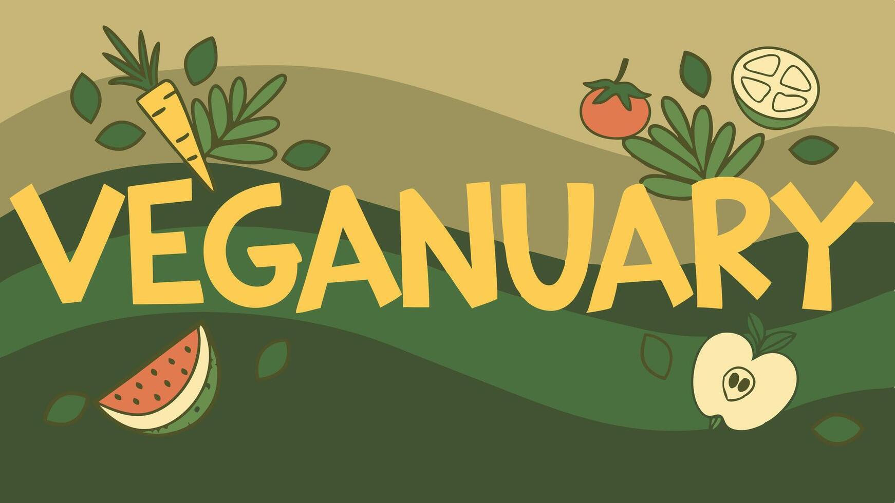 Vegetarian food and drinks vector