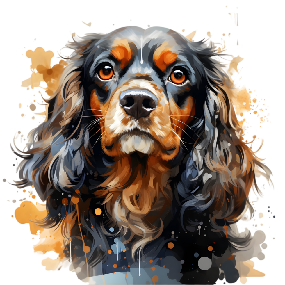 Cocker Spaniel Dog Portrait Transparent Background png