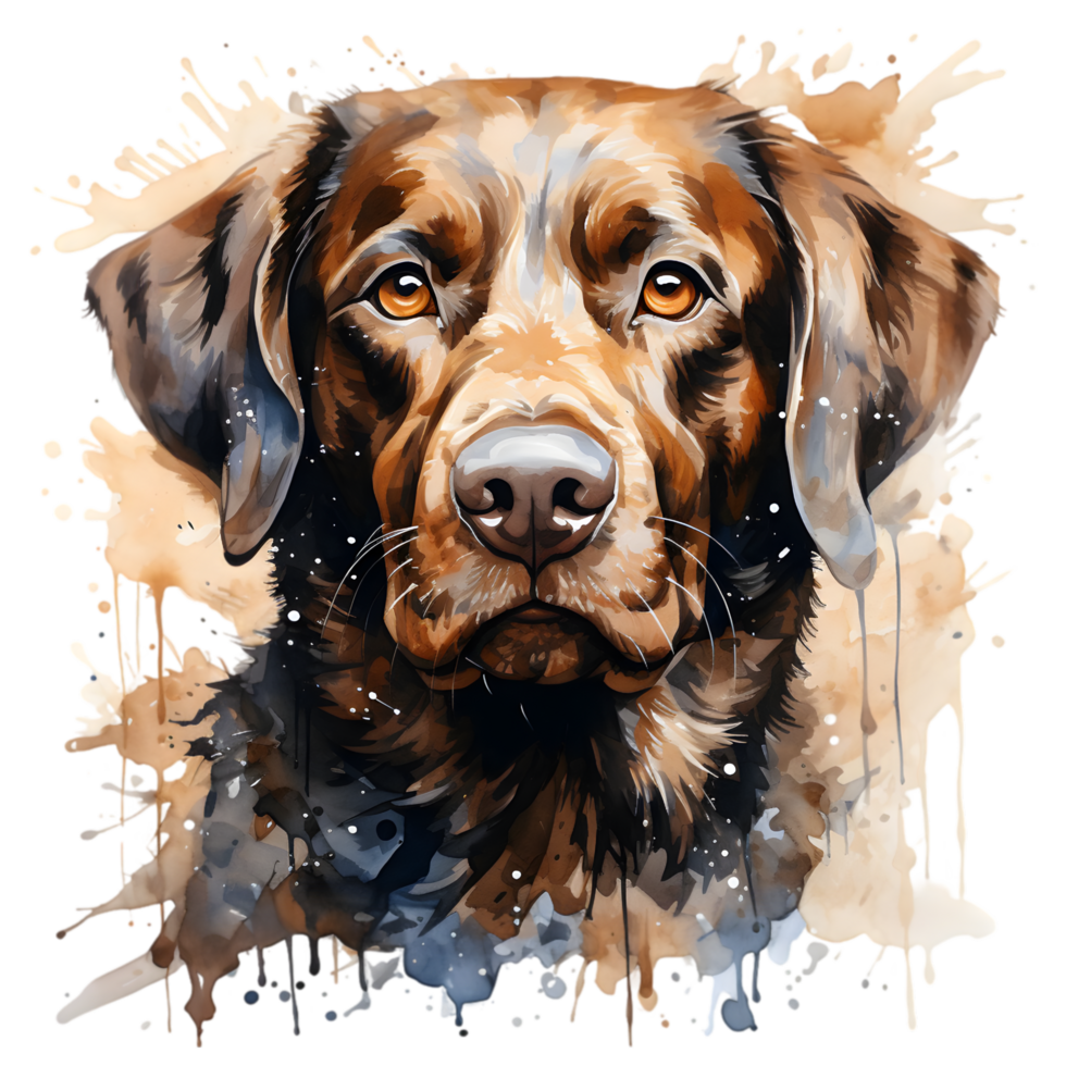Chocolate Labrador Retriever in Transparent Background png