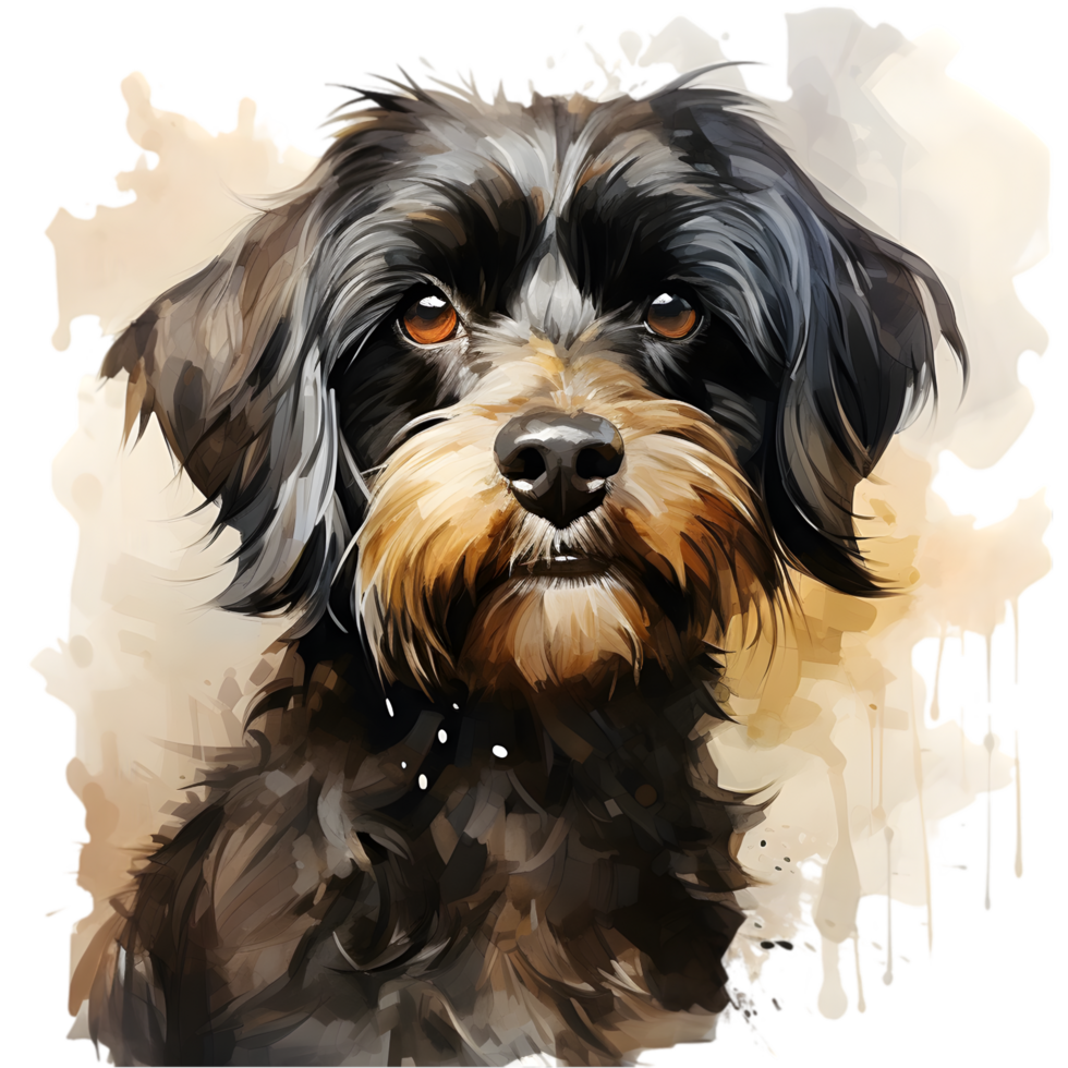 Portrait of an Adorable Black and Tan Transparent Background png
