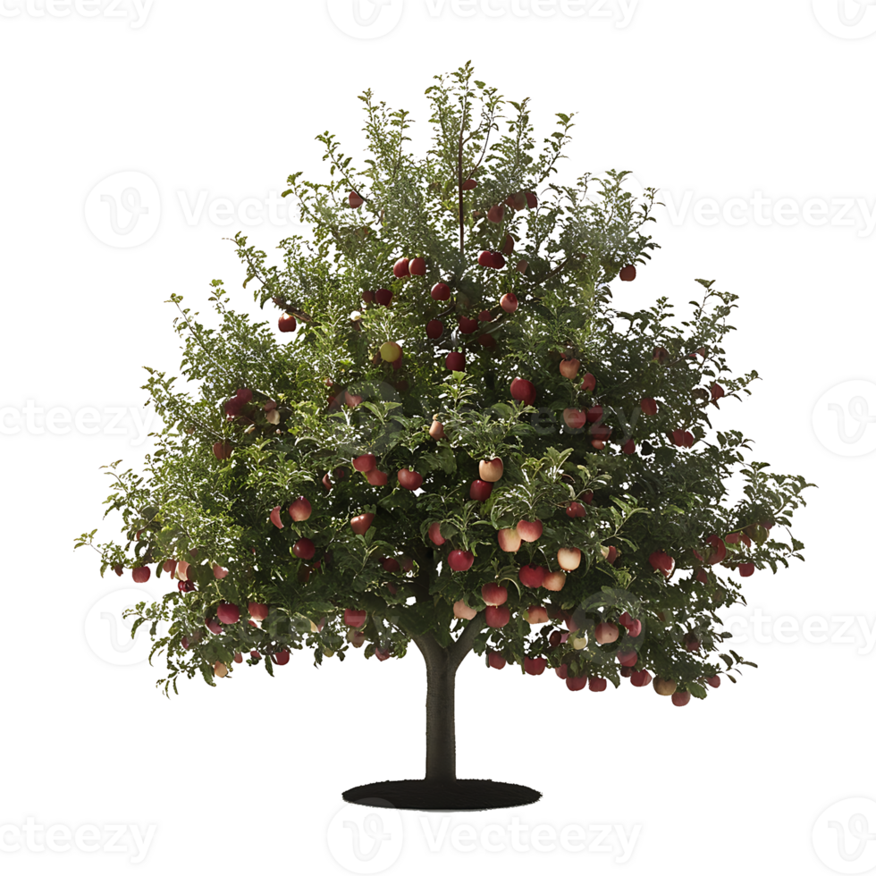 apple tree with red apples on it png